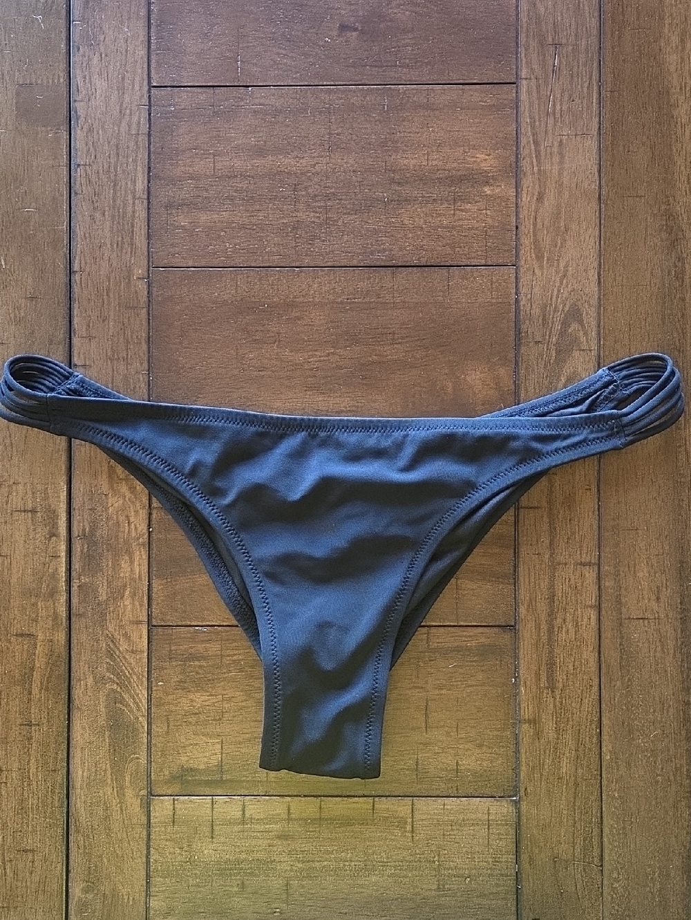 Victoria's Secret Black Itsy Bikini Bottom with Strappy Side